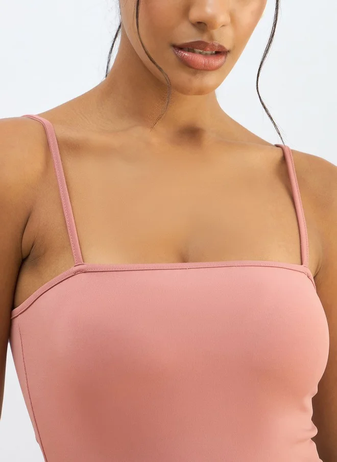 ساسافراس Pink Strappy Bodysuit for Women