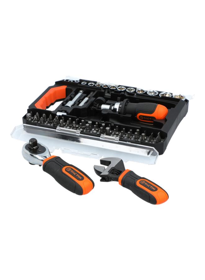 Tactix 56-Piece Metric Stubby Tool Set Black and Orange 900191 - Image 1