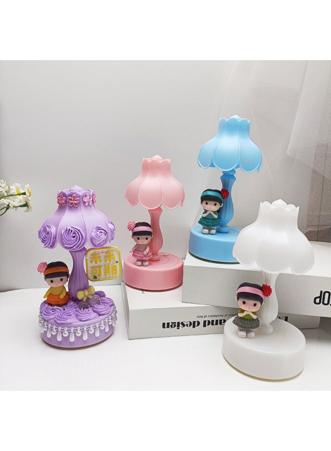 Creative Mini Cute Small Table Lamp Children Handmade DIY Body Girl Birthday Gift Bedside Decoration Night Light