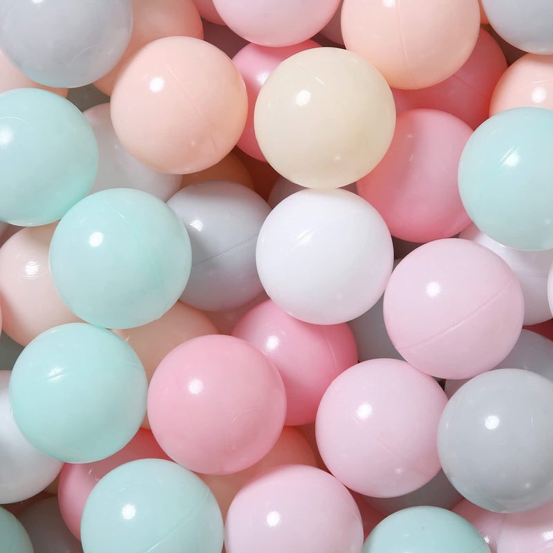GOGOSO 100 Pit Balls Plastic Balls for Baby Toddlers GirlsToddlers for Playhouse Baby Pool Play Ball Fun Centers for Babies Kids Toddlers 13 Phthalate Free BPA Free