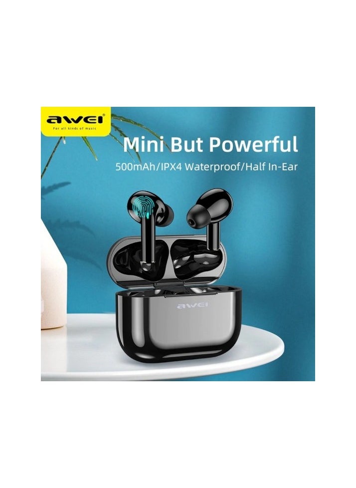 Awei - Awei- Bluetooth In-Ear Earphones with Microphone, Wireless In-Ear Headphones, Headphones, Fast Charging, T29 - Image 1