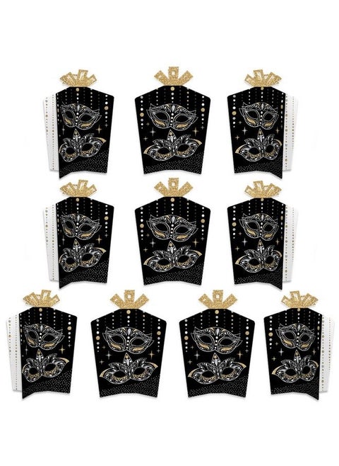 Masquerade Table Decorations Venetian Mask Party Fold And Flare Centerpieces 10 Count
