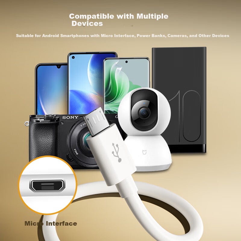 JD Jing Zao CangHua Extension Cable for Xiaomi 360, Ezviz, Huawei, Lechange, Xiaoyi, Xiaobai, TP-Link Cameras - 3M Power and Data Charging Cable for Android - Image 2