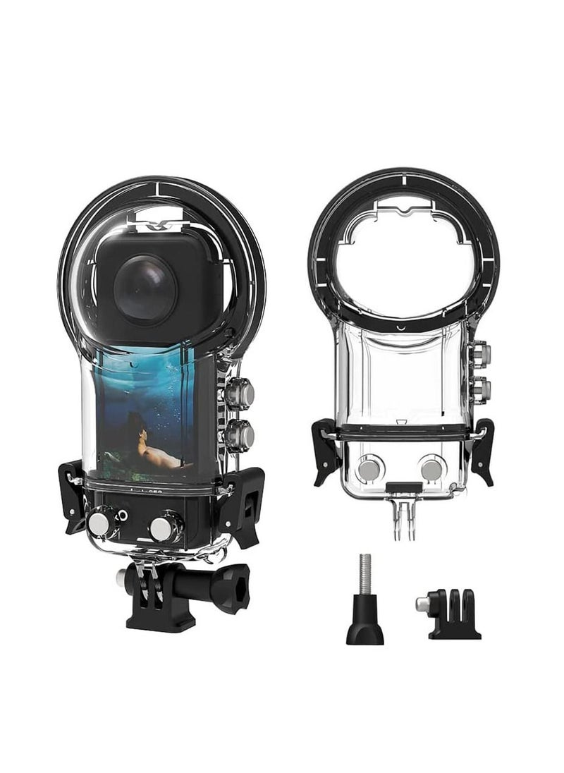 KASTWAVE - Waterproof Housing Case for Insta360 X3 Action Case, Double Lock Dive Protective Housing Shell WIth Bracket Mount Accessories, 30M Underwater Diving Protection - Image 1