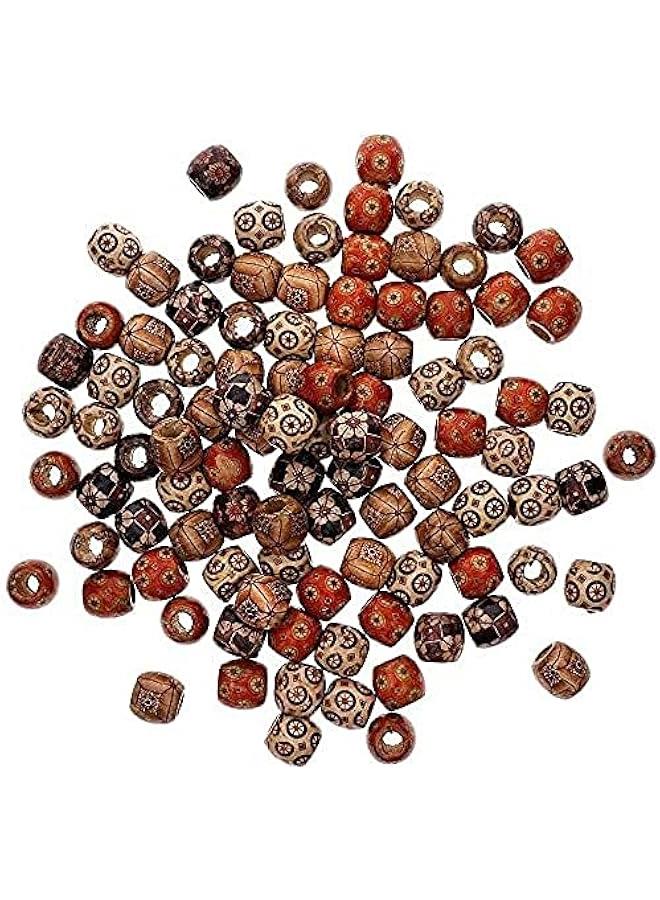 FYLX 950 12mm orted ted Drum Wooden Sp Beads for Crafting Jewelry and Hair Accessories - Image 1