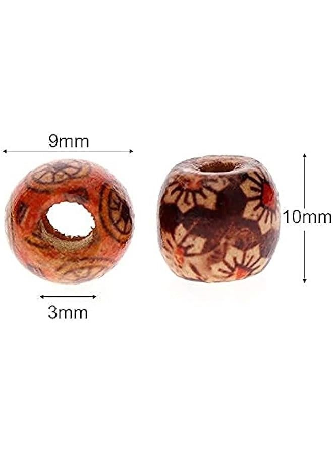 FYLX 950 12mm orted ted Drum Wooden Sp Beads for Crafting Jewelry and Hair Accessories - Image 3