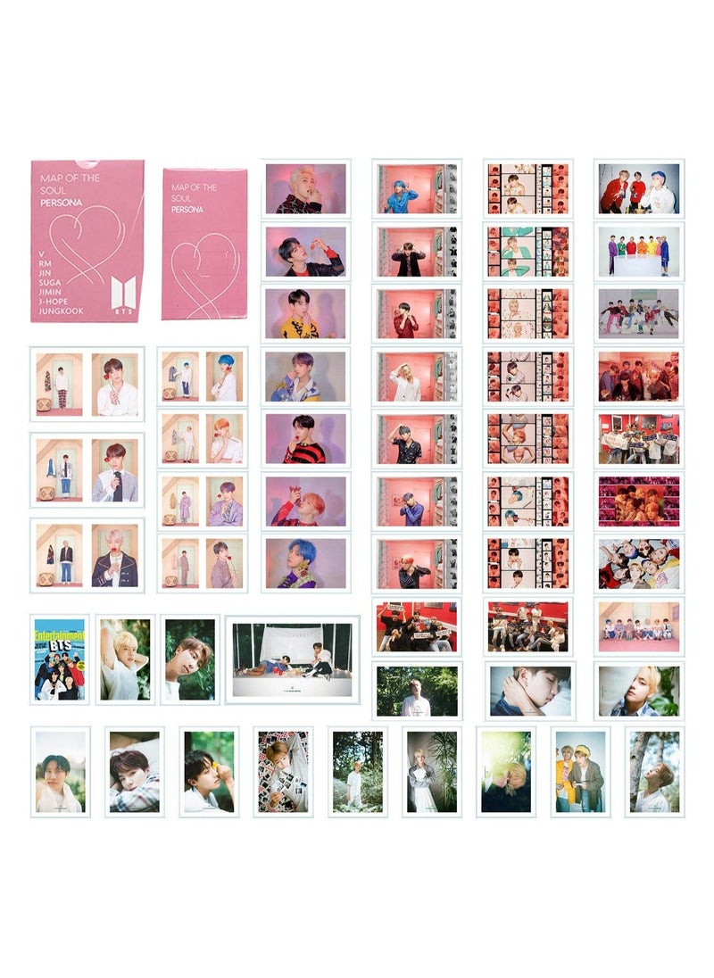 ميري ستيك 54 قطعة من بطاقات LOMO الخاصة بفرقة BTS، بضائع الأولاد من البطاقات البريدية، بطاقات هدايا MAP OF THE SOUL PERSONA، بطاقات ألبوم Soul، بطاقات بريدية من فرقة Bantan Boys من فرقة BTS-ZJ  - Image 2