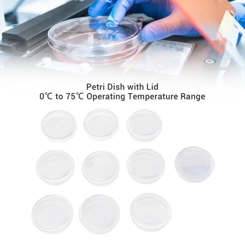 Stackable Plastic Petri Dishes With Lids 35mm Diameter 10mm Depth For Laboratory Science Projects - Image 4