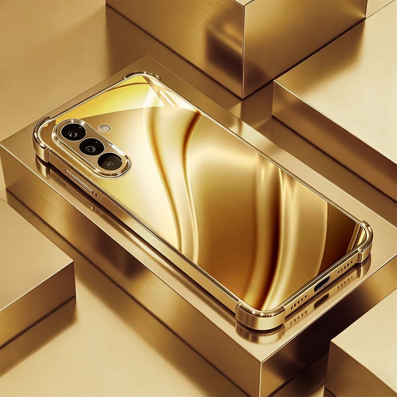 Mixed Color Shatterproof Tempered Glass Phone Case For Samsung Galaxy S25 FE 4G 5G - Image 1