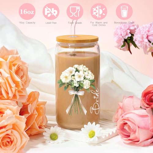 Giftissimo Bridal Shower Gifts, Bride To Be Gifts Box, Bachelorette Engagement Wedding Party Gift, Future Mrs Newly Engaged Ideas for Bride to Be, Bachelor Party Fiance Gift for Women, Bridal Tote Bag Glass Cup - Image 4