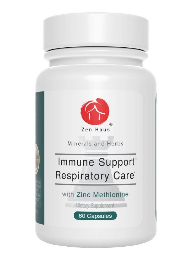 Zen Haus Zen Haus Respiratory and Immune Supplement - Elderberry with Zinc, Quercetin, Magnesium Glycinate/Taurate, Echinacea, Olive Leaf Extract, Lysine, Leucine, Cystein, Melatonin (60 Capsules) - Image 1