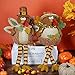 Ogrmar 15 Inch 2 Pack Stuffed Turkey Couple Doll Thanksgiving Tabletop Decorations Exquisite Handmade Turkey Plush Doll Kit for Autumn Harvest Home and Room Table Ornaments - Image 2