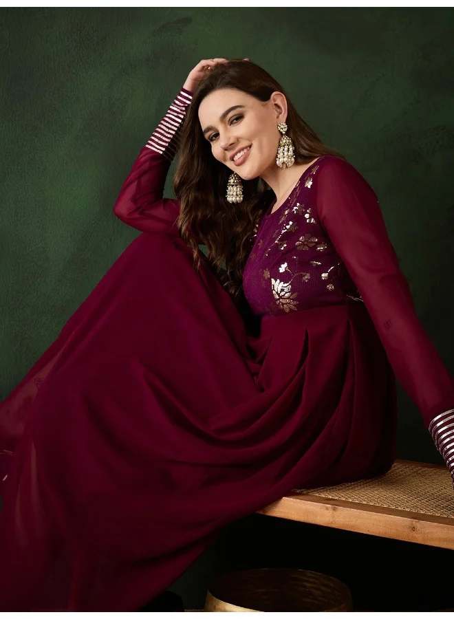 AKS Baingani Maxi With Sequinned Yoke