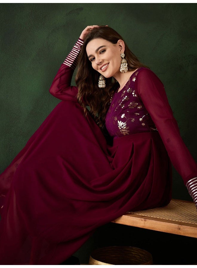 أيه كيه إس باينجاني ماكسي مع يوك مرصع بالترتر - Image 1