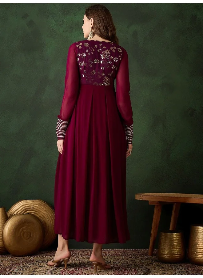 AKS Baingani Maxi With Sequinned Yoke