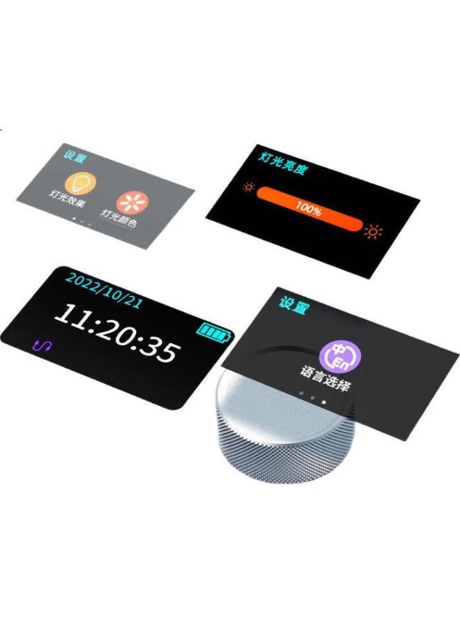 Ajazz Ajazz Ak35Iv3 Max Tri-Mode Hot-Swappable Mechanical Keyboard, Gasket Structure, Pbt Keycaps, Tft Color Screen, Fr4 Gold-Plated Mounting Plate, Rgb, Blue And White, Avocado Switch - Image 1