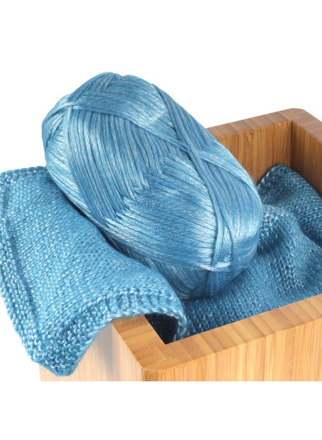 بامبو إم إن خيوط Jubileeyarn Air Breeze غزل أكريليك ناعم الوزن 50 جم/خصلة خصلة باللون الأزرق 4 خصلات - Image 4