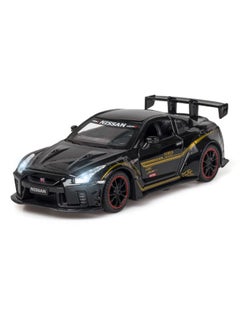 موديل كار لعبة نموذج سيارة 1:32 GTR R35، لعبة سيارة قابلة للسحب من سبائك الزنك، صوت وضوء، نموذج سيارة رياضية للأطفال الأولاد والبنات  - Image 1