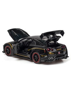 موديل كار لعبة نموذج سيارة 1:32 GTR R35، لعبة سيارة قابلة للسحب من سبائك الزنك، صوت وضوء، نموذج سيارة رياضية للأطفال الأولاد والبنات  - Image 2