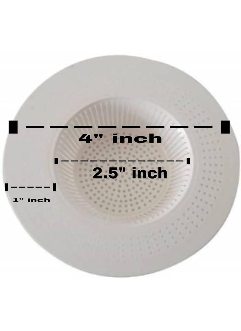 Techhark TechHark Kitchen Sink Strainer Jali Waste Filter | Plastic Drain Basin Basket Filter Cup Drainer Sink Jali (Pack Of 6, White), 4 Cm X 6.5 Cm  - Image 2