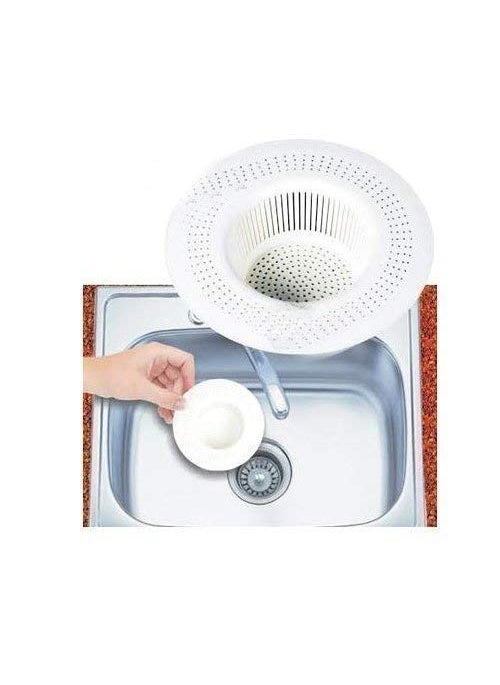 Techhark TechHark Kitchen Sink Strainer Jali Waste Filter | Plastic Drain Basin Basket Filter Cup Drainer Sink Jali (Pack Of 6, White), 4 Cm X 6.5 Cm  - Image 3