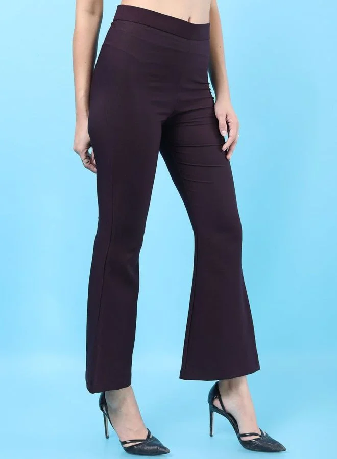 Freehand Women Flared Solid High Rise Pant