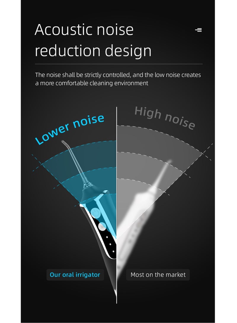 DOSCHER Portable Water Dental Flosser For Teeth Cleaning Dental Oral Irrigator With 3 Modes Scalable 5 Jet Nozzles IPX7 Water Resistance 300ML - Image 4