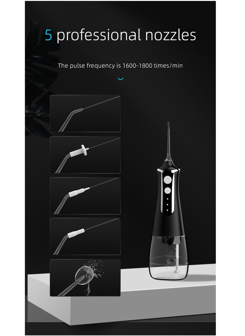 Portable Water Dental Flosser For Teeth Cleaning Dental Oral Irrigator With 3 Modes Scalable 5 Jet Nozzles IPX7 Water Resistance 300ML - pzsku/Z44B4DA03DEA8081DFA18Z/45/_/1723097491/6a027a7b-71ae-4eb0-ad76-642f3c04fc8f