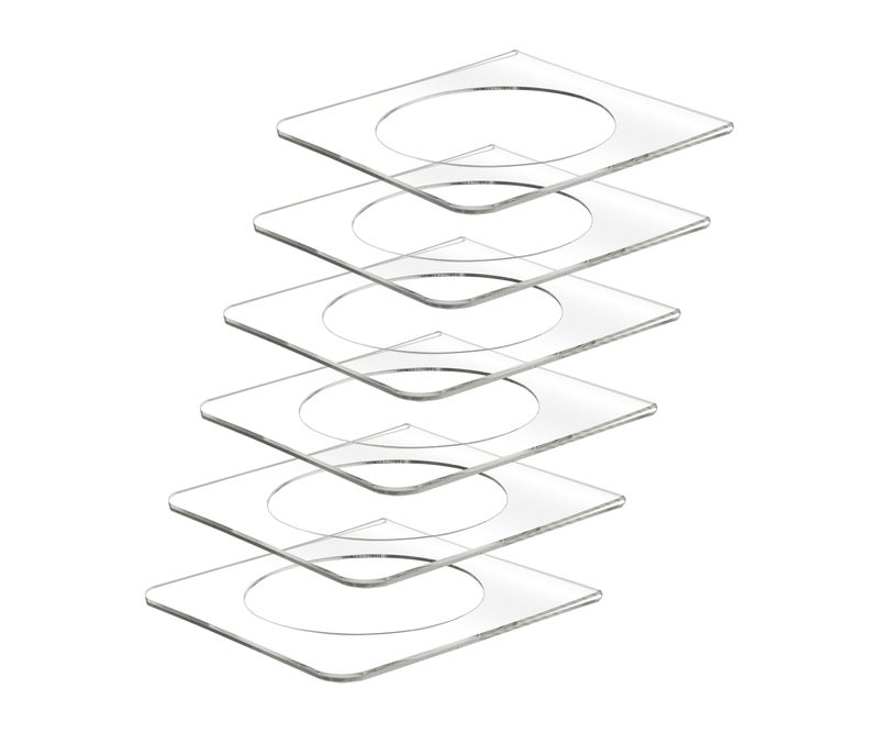 Marketing Holders 6 Pack Clear Acrylic Coasters Bar Decor Table Protection That Holds Cocktail Napkins by Marketing Holders - Image 1