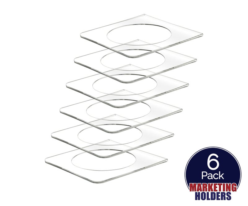 Marketing Holders 6 Pack Clear Acrylic Coasters Bar Decor Table Protection That Holds Cocktail Napkins by Marketing Holders - Image 3