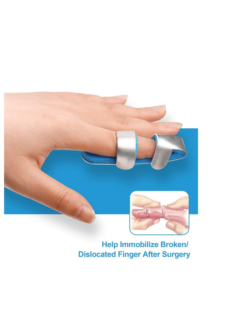 SYOSI Finger Splint, Set of 3 Sizes Broken Thumb & Finger Brace Support, Metal Stabilizer for Fractures, Strains, Sprains & Arthritis Pain Relief Adults & Children - Image 4