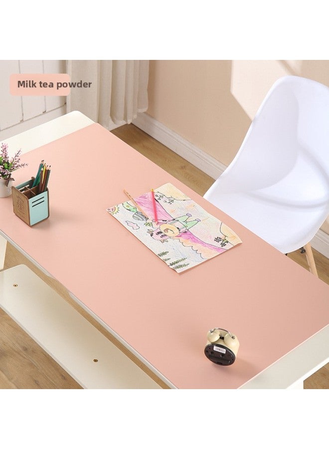 Office Desk Mat Writing Mat Oversized Waterproof Desk Mat Writing Desk Pad For Children And Students Study Desk Mat-Color:1200x400mm-3.5mm-Pattern:Milk Tea Powder