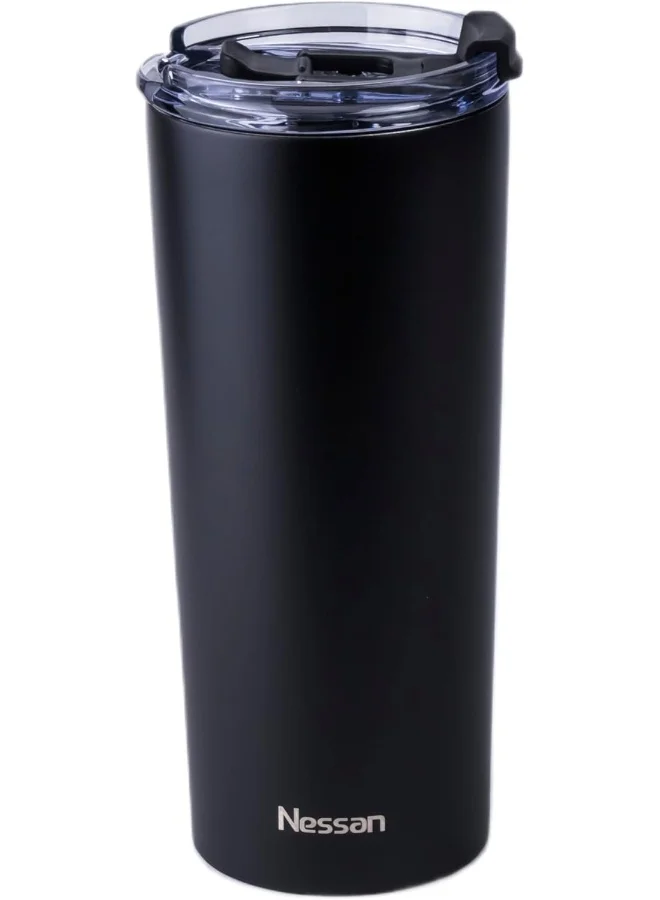 Nessan Insulated Stainless Steel Vacuum Mug, 603Ml - Black