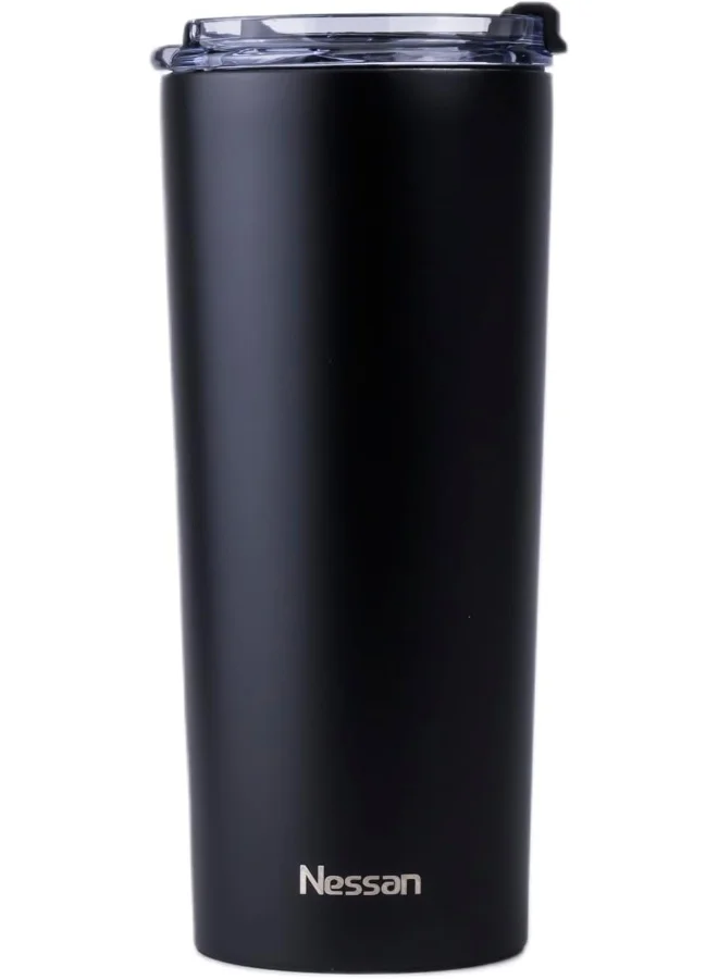 Nessan Insulated Stainless Steel Vacuum Mug, 603Ml - Black