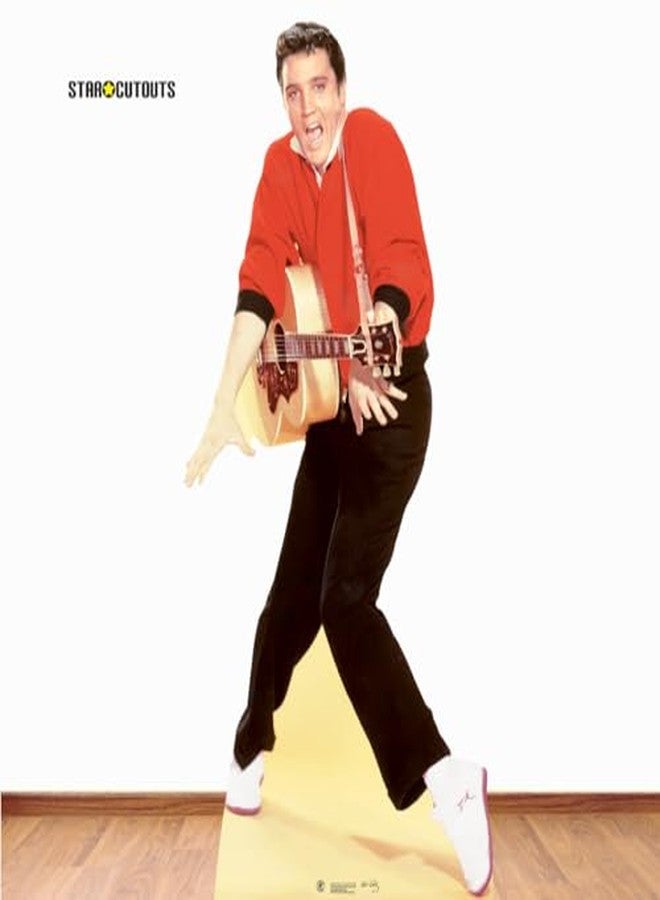 Star Cutouts Ltd SC577 Elvis Presley Lifesize Cardboard Cut Out Red Jacket and Guitar - Elvis Presley Gift - Elvis Presley Party Decoration - Official Music Memorabilia for Fans - Image 3