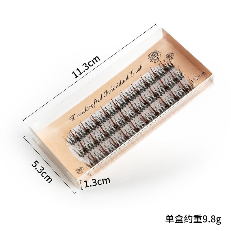 New Grafting Eyelash Single False Eyelash Natural Dense Soft Fiber Color Sandwich Planting Cluster - Image 5