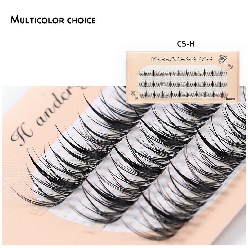 New Grafting Eyelash Single False Eyelash Natural Dense Soft Fiber Color Sandwich Planting Cluster - Image 3
