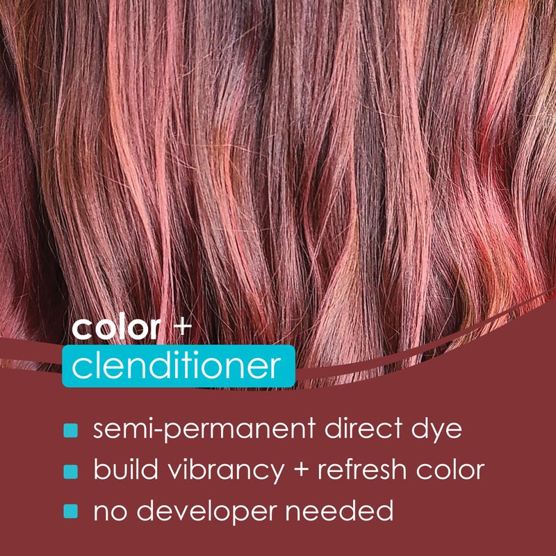 Keracolor Color + Clenditioner 3-in-1 Color-Depositing Conditioner for Brunettes, Gently Cleanses & Conditions, Semi-Permanent Hair Color, Rose Gold, 12 Fl Oz - Image 2