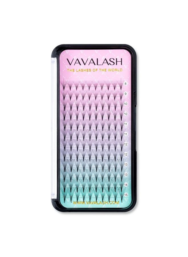 VAVALASH Eyelash Extensions 3D 4D 5D 6D 8D 9D 10D Thickness 0.07/0.1 C/D Curl Eyelashes Middle Stem & Long Stem Heat Bonded Premade Fans Russian Volume Lash Extensions Supplies (Middle Stem 10D-0.07-D-8-15mm) - Image 1