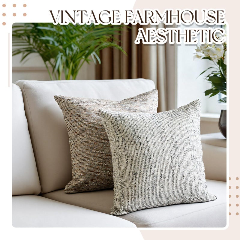 Tegeme 4 Pack Boucle Throw Pillow Covers 18x18 Inch Boho Accent Farmhouse Square Decorative Pillow Covers Cozy Soft Couch Cushion Case for Home Decor Bed Sofa Living Room - Image 5