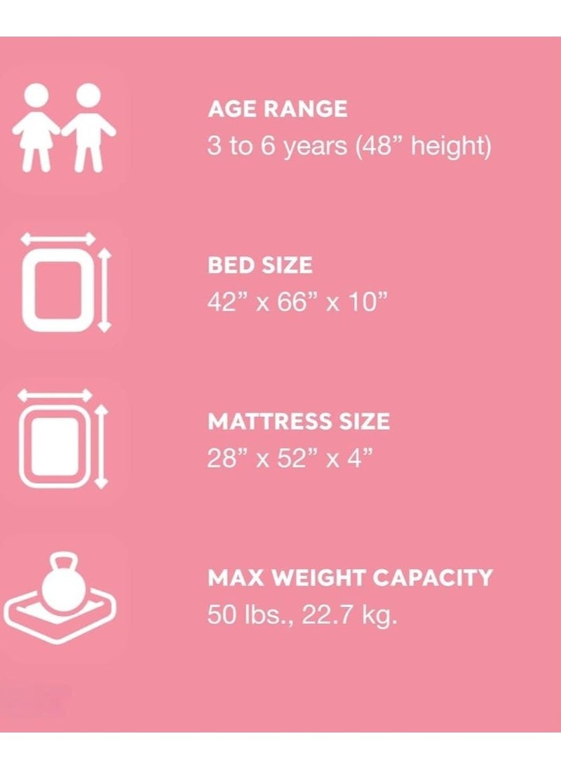 INTEX Kids Travel Bed Set with Hand Pump Inflatable Portable Air Mattress for Kids Ages 3-6, Comfortable and Durable Travel Bed for Toddlers Includes Carry Bag for Easy Storage and Transport  - Image 5