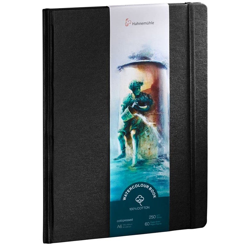 HahnemÃ¼hle Hahnemuhle Watercolor Book, 100% Cotton, Cold Press 250gsm, A6 Portrait (10625350) - Image 1