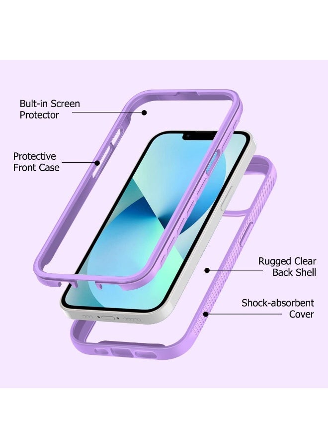 NALANDA NALANDA Case for iPhone 14 Pro 6.1 Inch Full-Body Protection Shell Shockproof Phone Case Screen Camera Lens Protective Anti-Fingerprint Anti-Scratch Phone Case for Apple iPhone 14 Pro 6.1‘’-Purple - Image 2