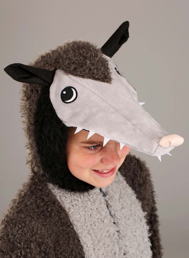Fun Costumes Fuzzy Possum Kids Costume - Hooded Jumpsuit and Shoe Covers, Large - Image 3