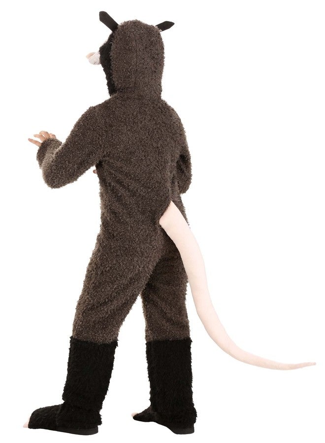 Fun Costumes Fuzzy Possum Kids Costume - Hooded Jumpsuit and Shoe Covers, Large - Image 2