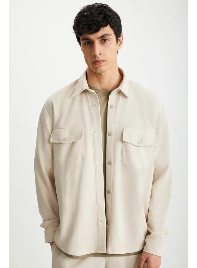 GRIMELANGE RAMADANP015 Beige Shirt.