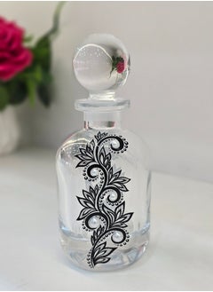 Damanhoor Decorative Empty Glass Perfume Oil Bottle Autumn Leaf Design Refillable 