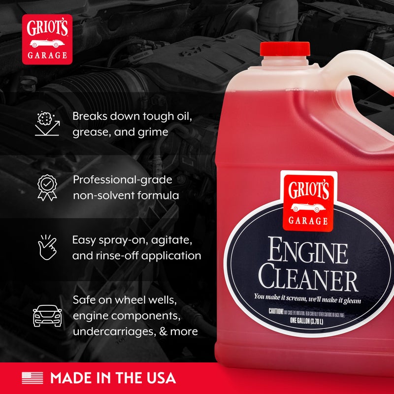 GRIOTS GARAGE Griot's Garage Engine Cleaner for Car, Motorcycle, Boat, RV, and Truck, Oil, Dirt, and Grime Remover, 11158, One Gallon - Image 3
