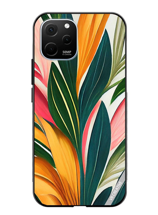 VR CREATIVE Protective Case Cover For Huawei Enjoy 50z Backdrop Of Abstract Bright Style Flowers And Tropical Design Multicolour - Image 1