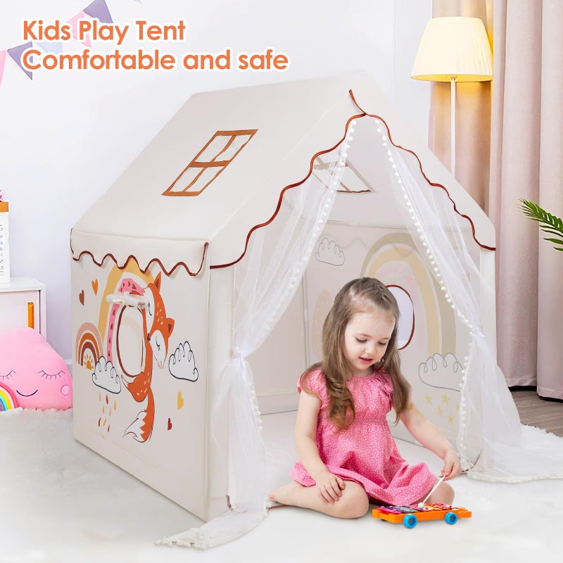 Decalsweet Kids Tent Animals Toddler Tent for Boys Girls Large and Foldable Kids Playhouse with Windows  Portable and Lightweight Play Tent Indoor&Outdoor for Gift to Toddlers - Image 4